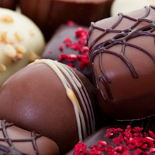 Chocolate covered caramel chews.